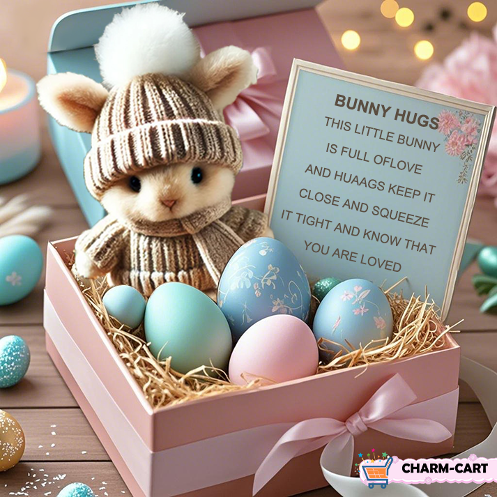 💖Easter Big Promotion: BUY 3 GET 1 FREE🔥Handmade Mini Bunny Hug Cute Easter Gift🐇🎁