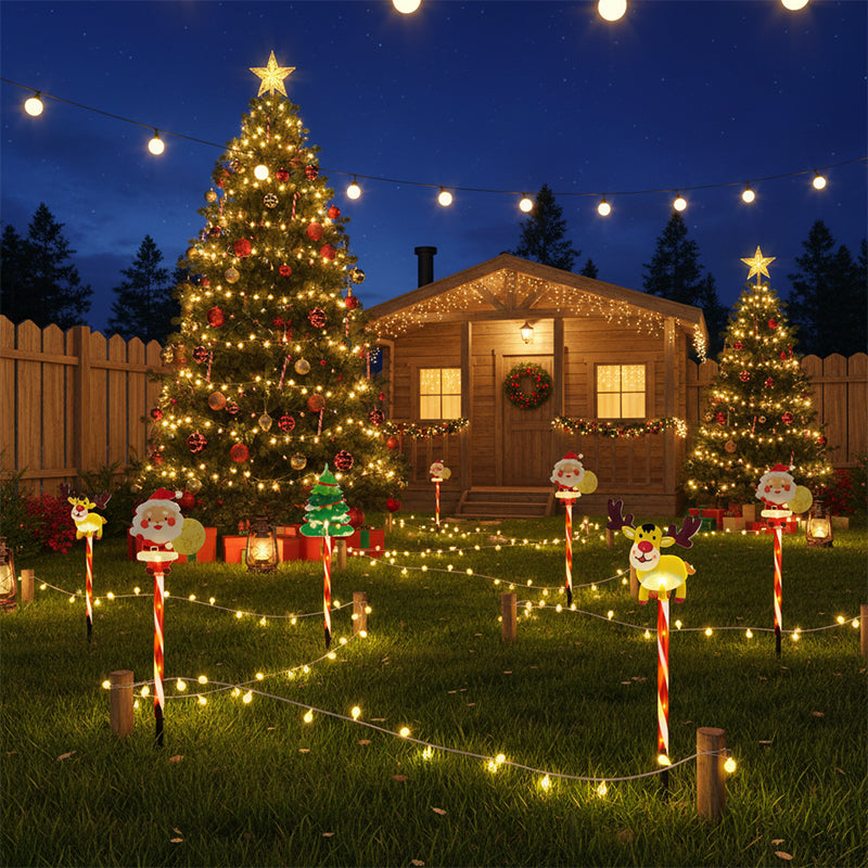 6-Pack Solar Christmas Decorative Lights